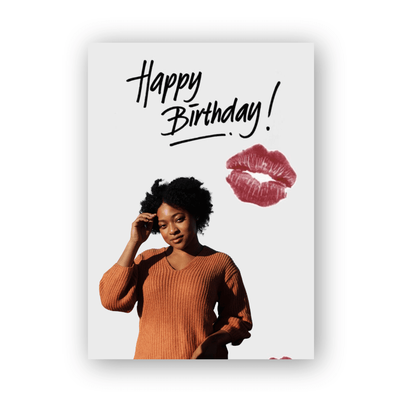 Floral Print Birthday Card