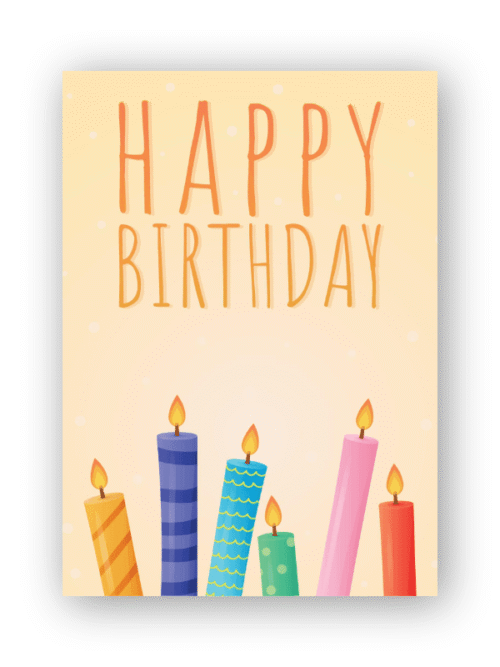 Bold Typography Birthday Card