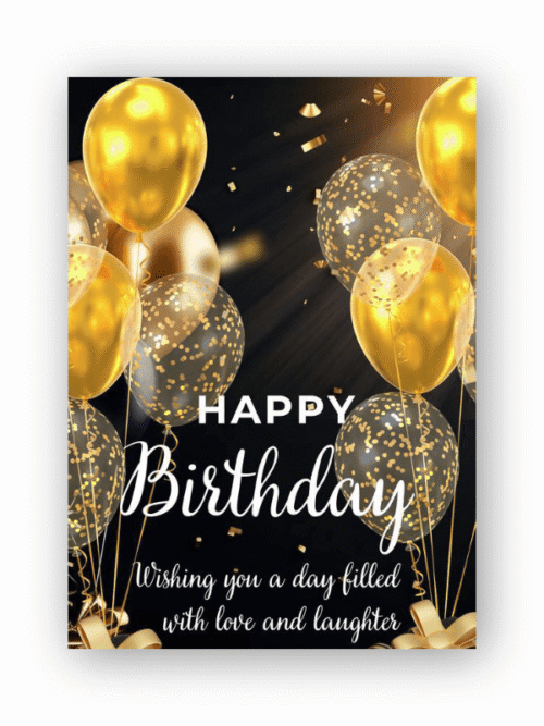 Elegant Calligraphy Birthday Card