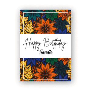 african print birthday card Nairobi