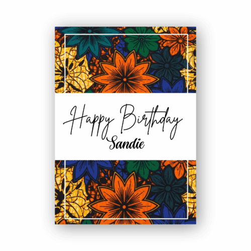 Ankara Print Birthday Card