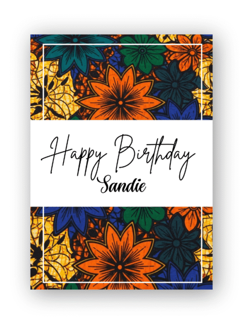 Ankara Print Birthday Card