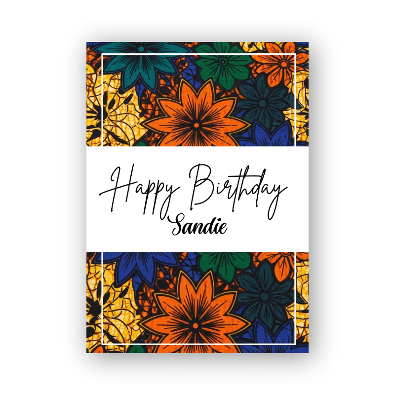 Ankara Print Birthday Card