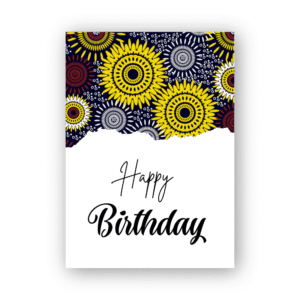 african print birthday card Kenya