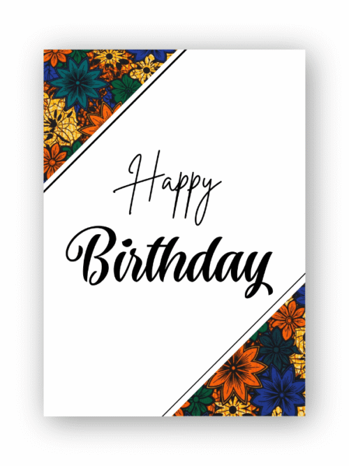 Ankara Fabric Birthday Card – African Print Charm