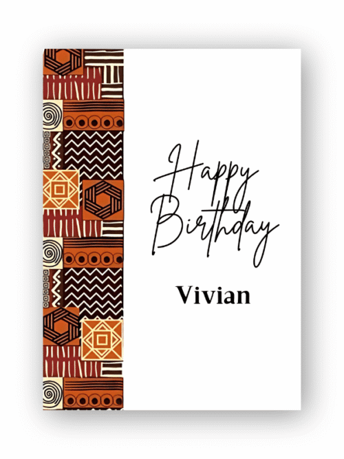 Ankara & Bead Mixed Media Card