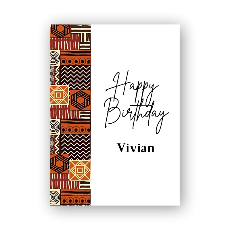Ankara & Bead Mixed Media Card