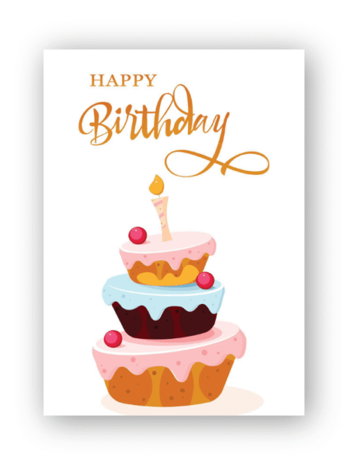 Handwritten Calligraphy Birthday Card