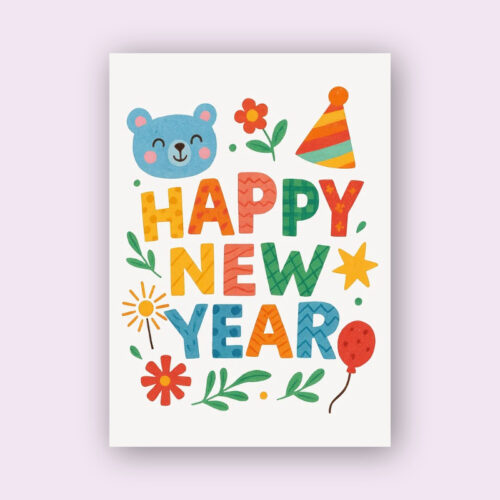 New Year greeting card