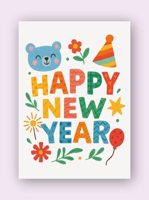 New Year greeting card