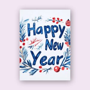 New Year wishes card Kenya, Holiday greeting card Kenya, Printed New Year card Kenya, Premium festive card Kenya, New Year greeting card Kenya