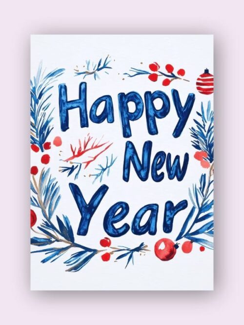 New Year wishes card