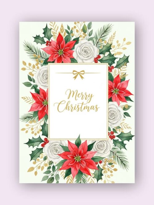 Warm holiday greeting card