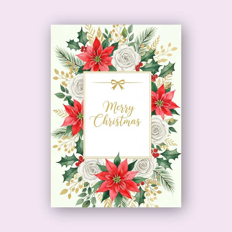 Warm holiday greeting card