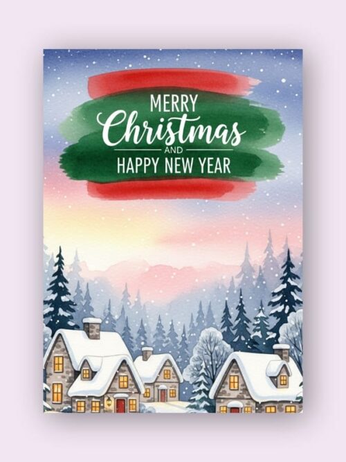 Christmas card for business