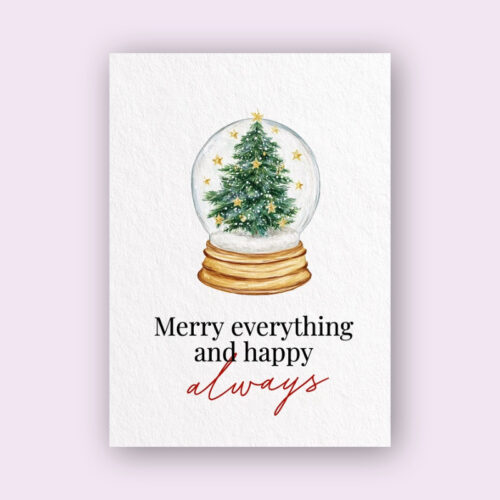 Printed Christmas card